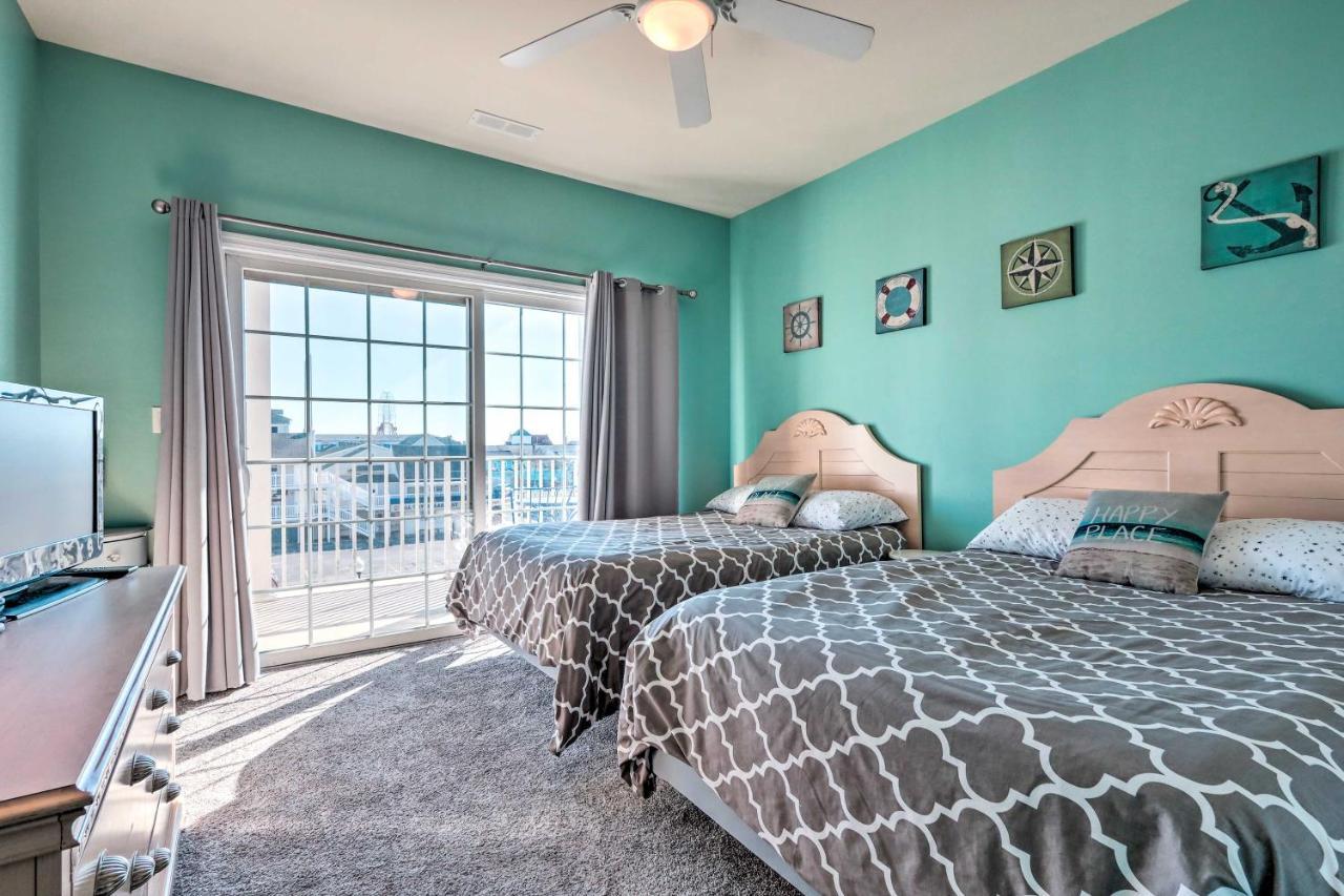 Downtown Ocean City Condo Balcony With Inlet View Bagian luar foto